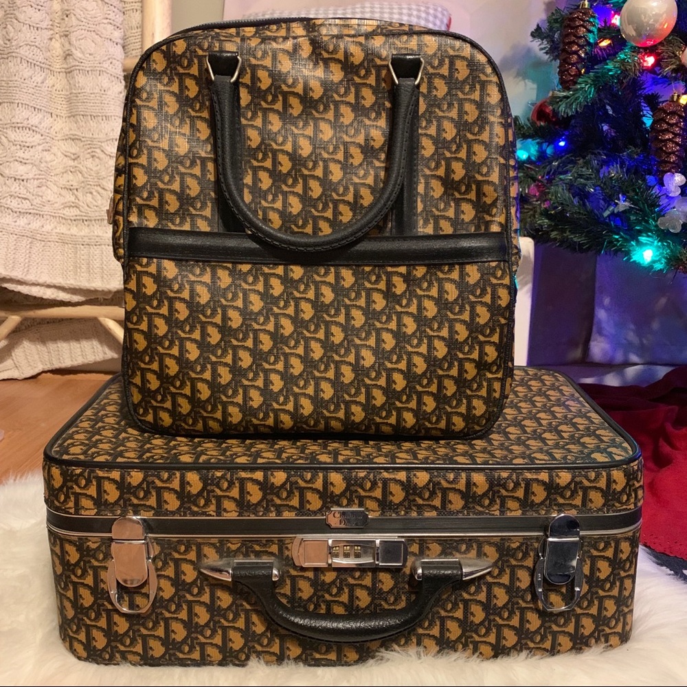 Christian Dior Vintage Suitcase and Train Bag